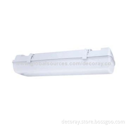 WP10 Series Weatherproof Batten, High Lumens SMD 2835 LED/PC Diffuser/Stainless Steel Clips/Luo Gray